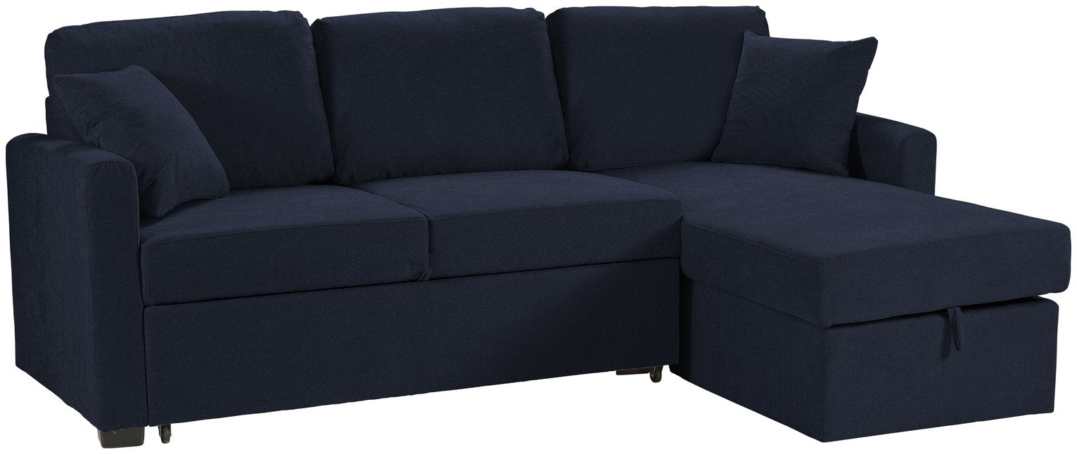 Habitat Reagan RH Storage Chaise Sofabed - Navy