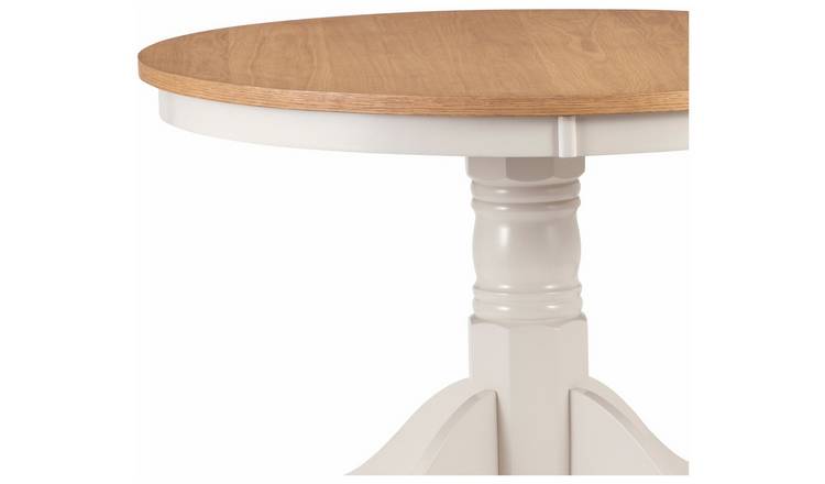 Julian Bowen Davenport Ivory Dining Table & 4 Ivory Chairs