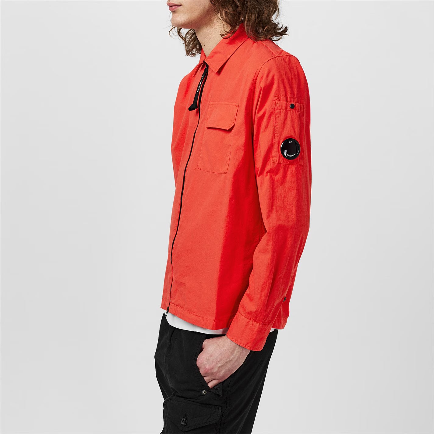 Men's Gabardine Lens Cotton Long Sleeve Overshirt