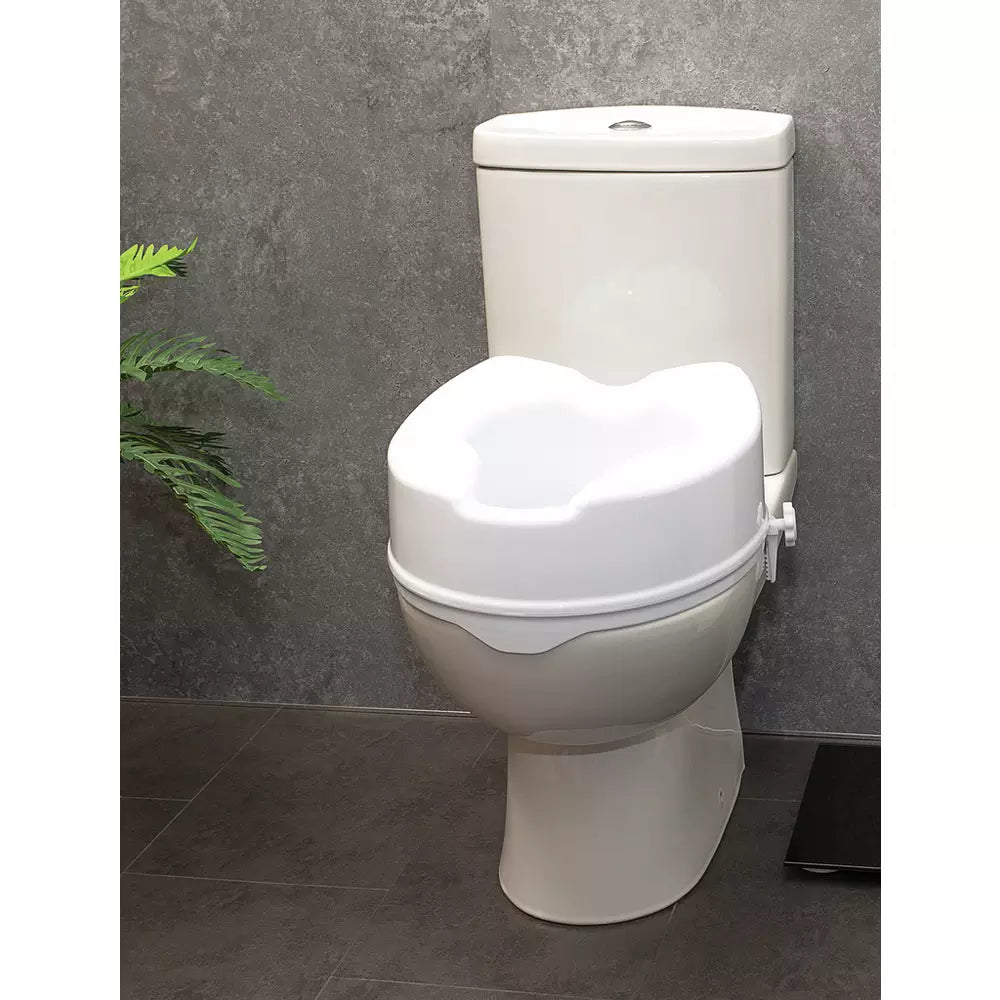 Aidapt 6 Inches Raised Toilet Seat with No Lid