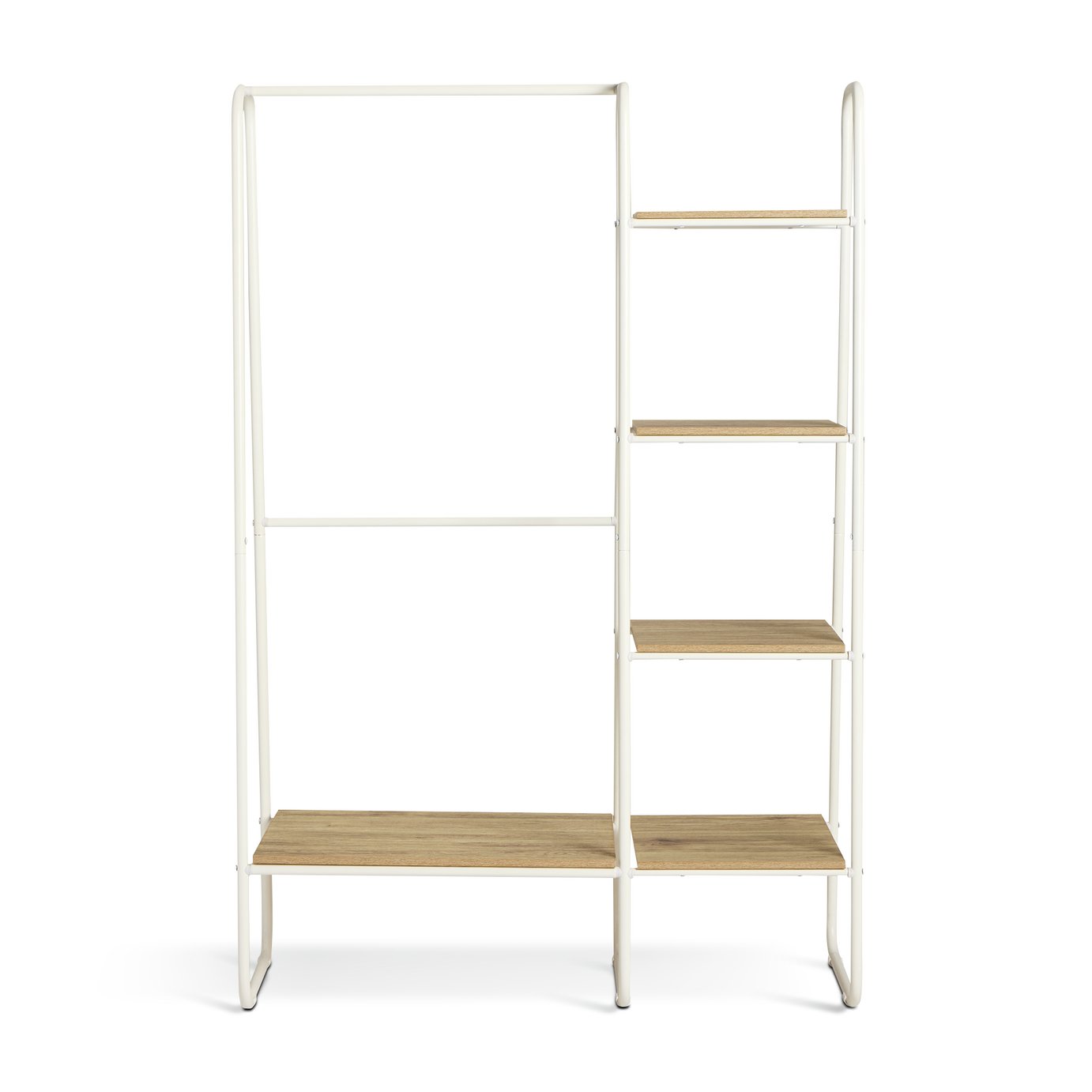 Argos Home Ryan Clothes Rail with Shelves - White