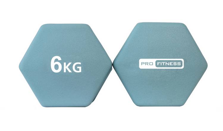 Pro Fitness Neoprene Dumbbells - 2 x 6kg