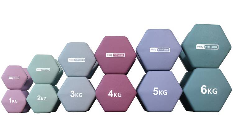 Pro Fitness Neoprene Dumbbells - 2 x 6kg