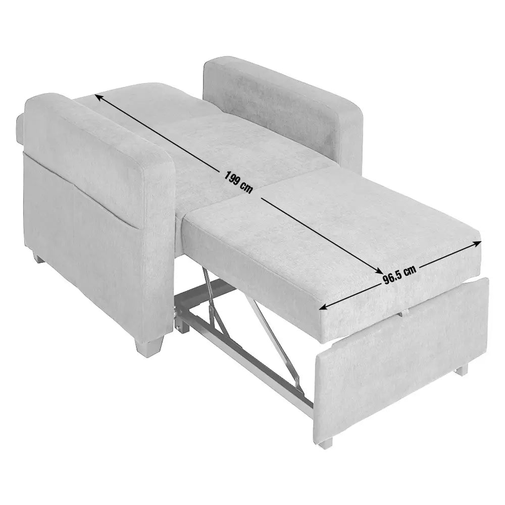 Habitat Reagan Single Fabric Chairbed - Chocolate