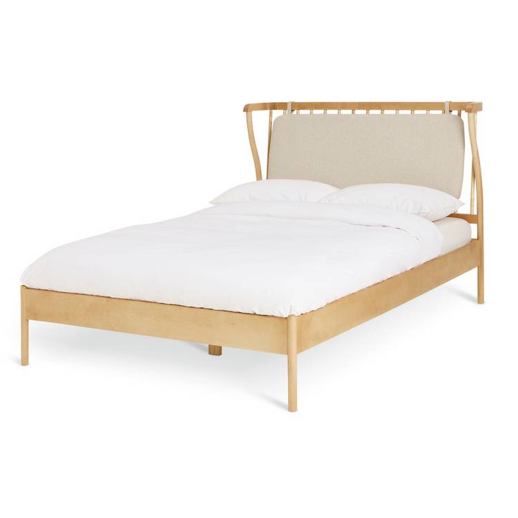 Habitat Hugh Wooden Double Bed - Light Wood