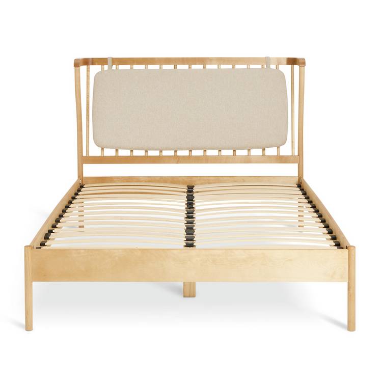 Habitat Hugh Wooden Double Bed - Light Wood