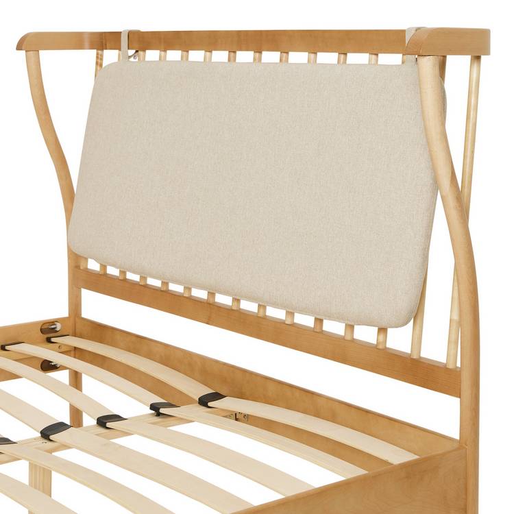 Habitat Hugh Wooden Double Bed - Light Wood
