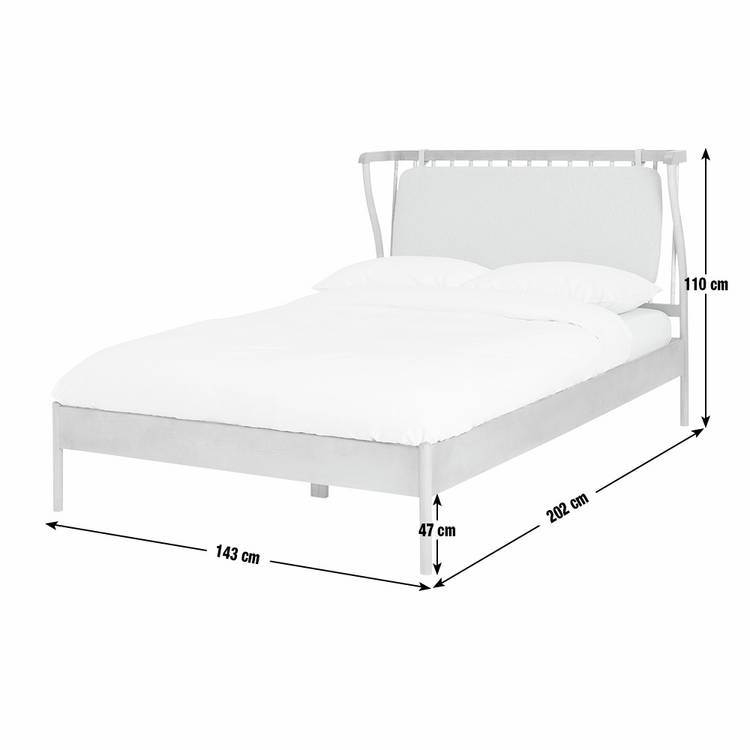 Habitat Hugh Wooden Double Bed - Light Wood