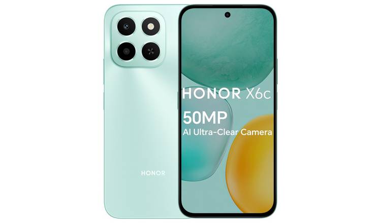 SIM Free HONOR X6c 128GB AI Mobile Phone - Ocean Cyan