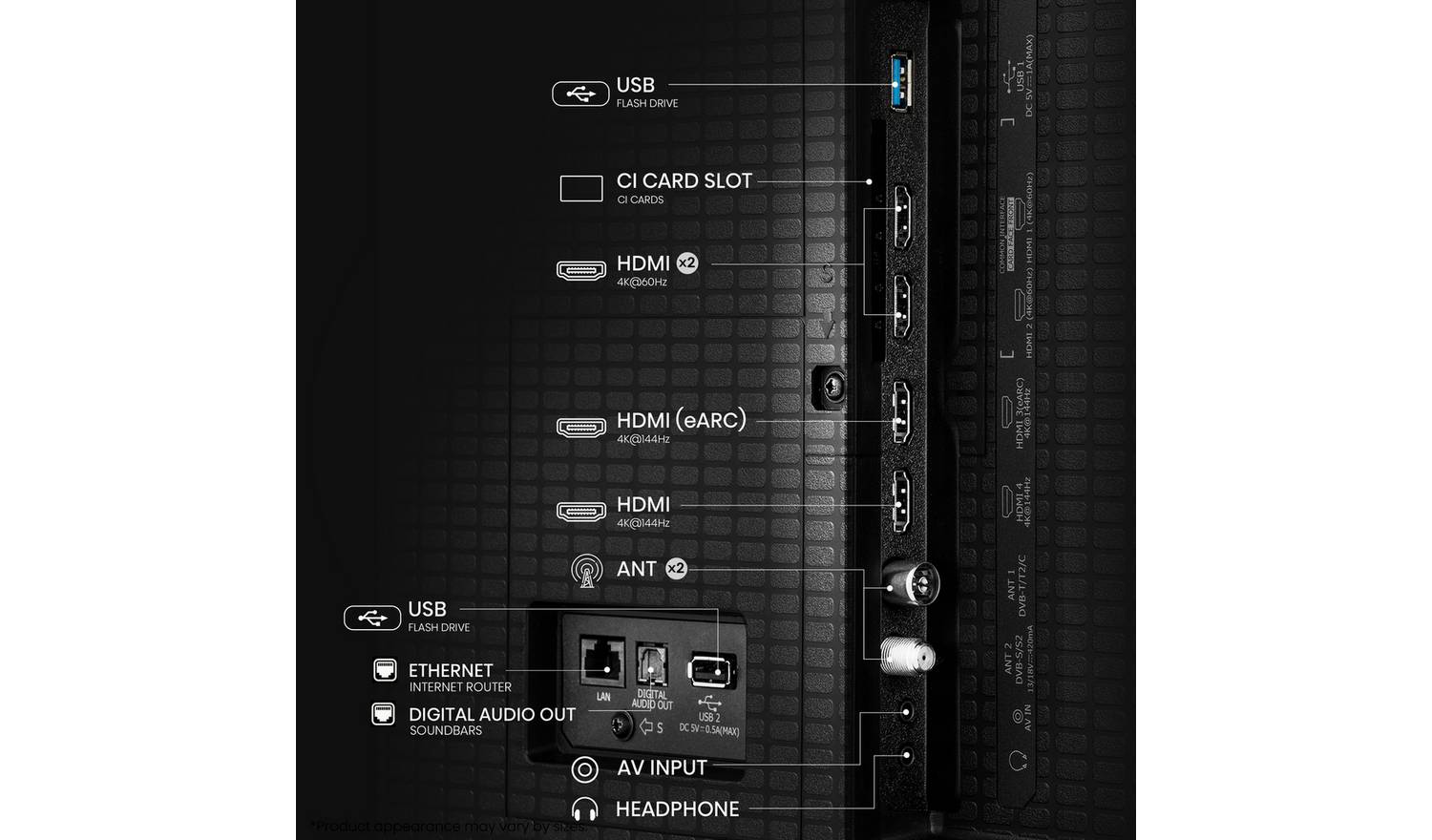 Hisense 50 Inch 50E8QTUK Smart 4K UHD HDR Mini LED Freely TV