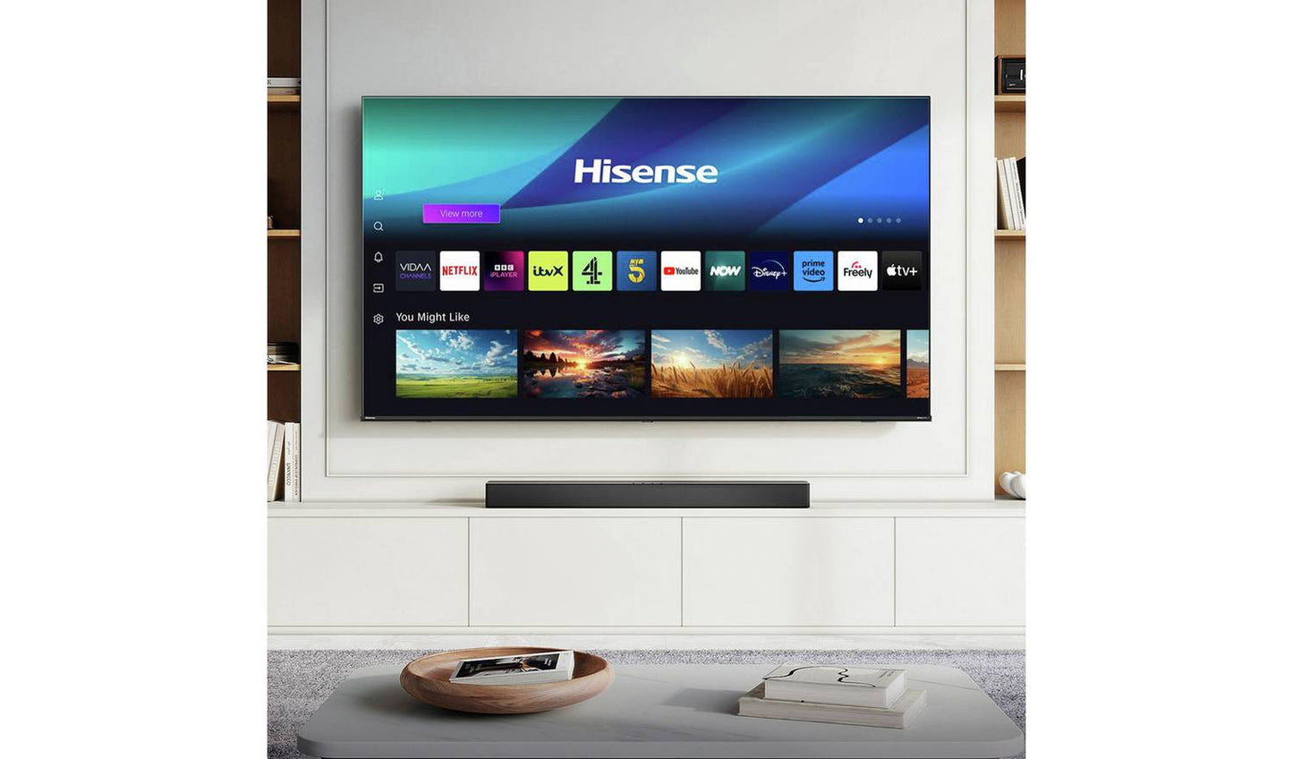 Hisense 55 Inch 55A6QTUK Smart 4K UHD HDR LED Freely TV