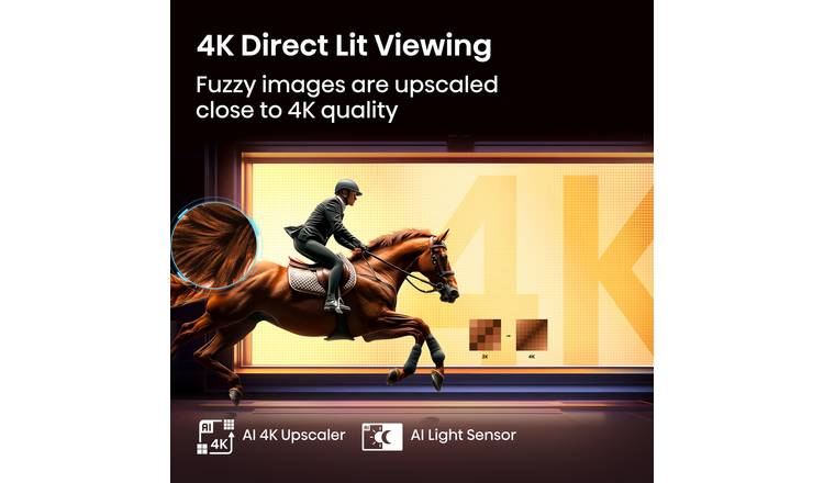 Hisense 55 Inch 55E6QTUK Smart 4K UHD HDR LED Freely TV