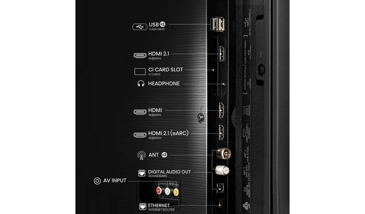 Hisense 55 Inch 55E6QTUK Smart 4K UHD HDR LED Freely TV