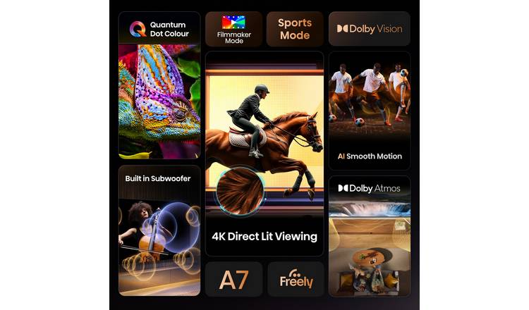 Hisense 50 Inch 50A7QTUK Smart 4K UHD HDR QLED TV