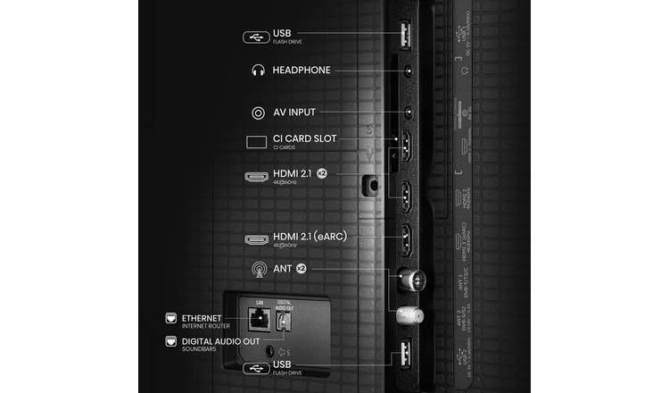 Hisense 50 Inch 50A7QTUK Smart 4K UHD HDR QLED TV