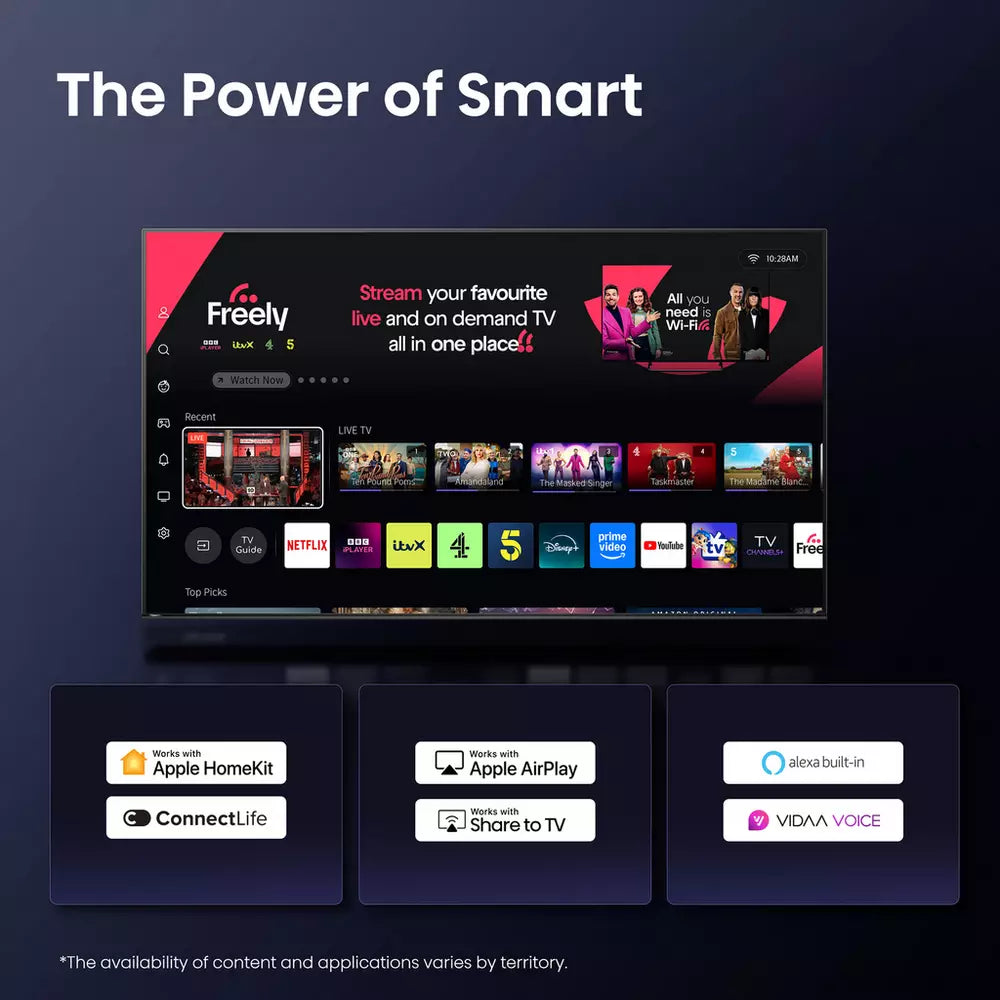 Hisense 55 Inch 55A7QTUK Smart 4K UHD HDR QLED Freely TV