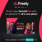 Hisense 65 Inch 65A6QTUK Smart 4K UHD HDR LED Freely TV