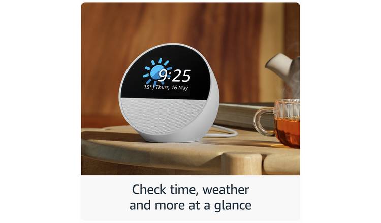 Amazon Echo Spot Smart Alarm Clock with Alexa - Blue