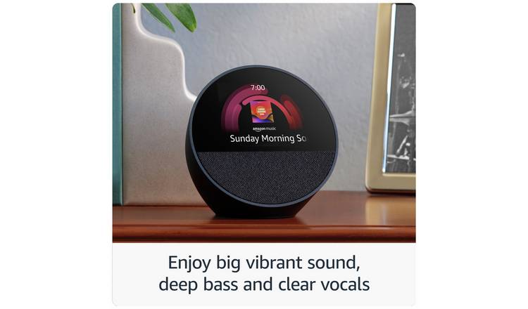 Amazon Echo Spot Smart Alarm Clock with Alexa - Blue