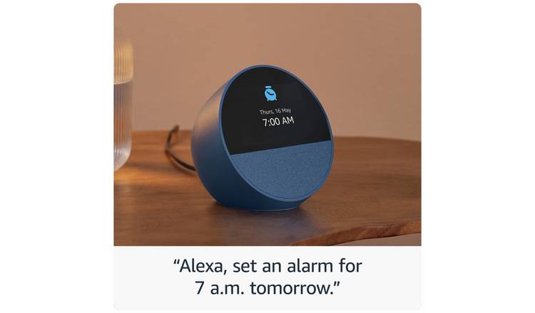 Amazon Echo Spot Smart Alarm Clock with Alexa - Blue