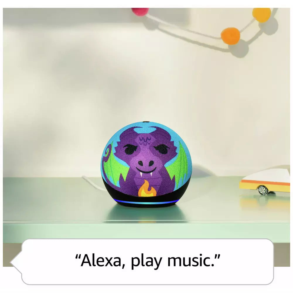 Amazon Echo Dot Kids 5th Gen Smart Speaker with Alexa-Dragon