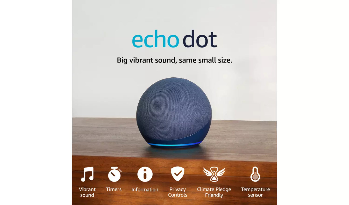 Amazon Echo Dot 5 Smart Speaker with Alexa - Blue