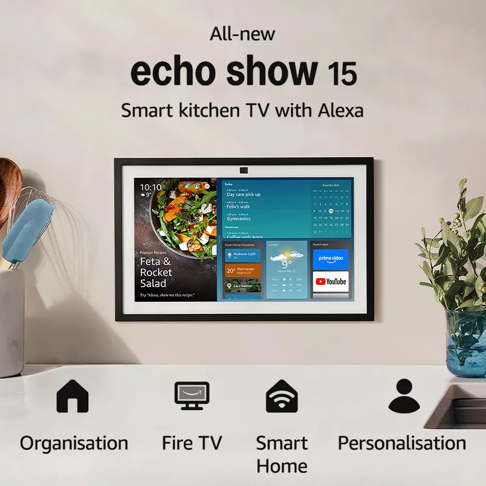 Amazon Echo Show 15 Smart Hub with Built-in Fire TV & Alexa