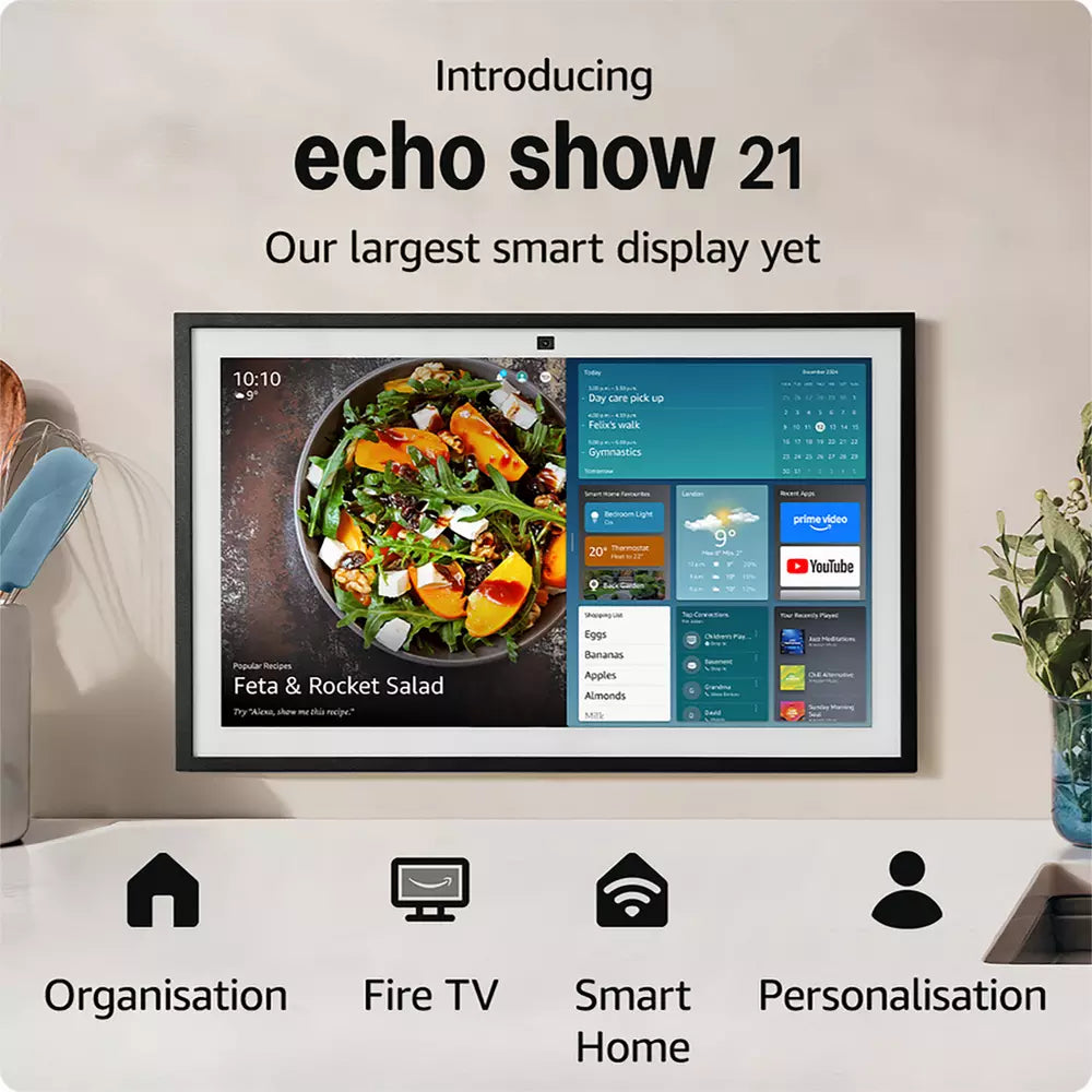 Amazon Echo Show 21 Smart Hub with Fire TV & Alexa - Black