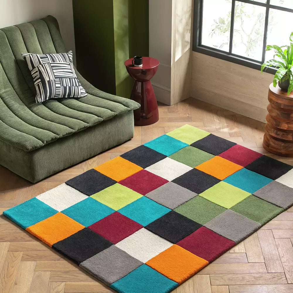 Habitat Archive Patch Wool Rug - 120x170cm