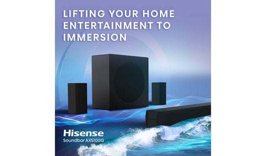 Hisense AX5100Q 5.1Ch Bluetooth Soundbar with Wireless Sub