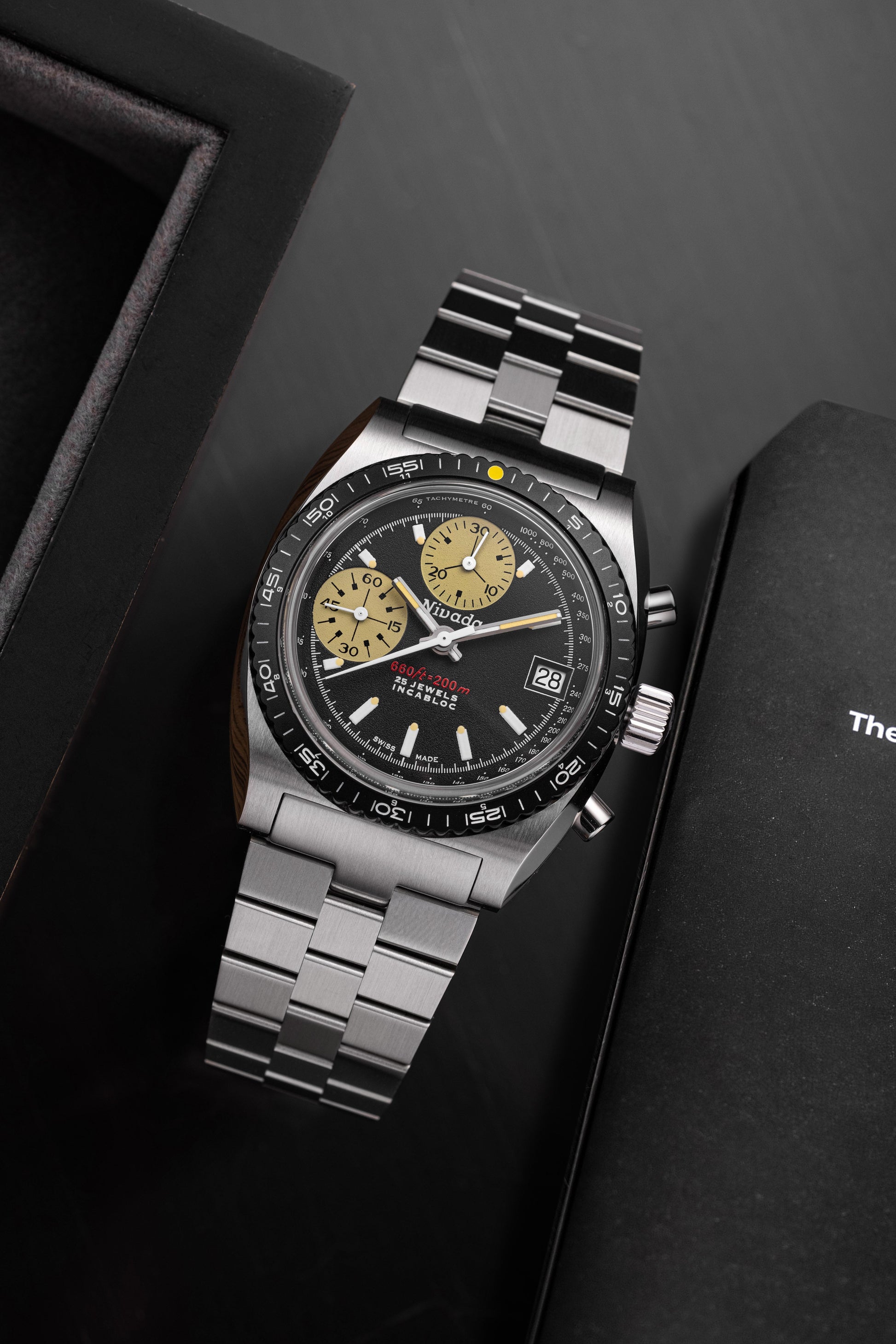 Nivada Grenchen Chronosport Yellow