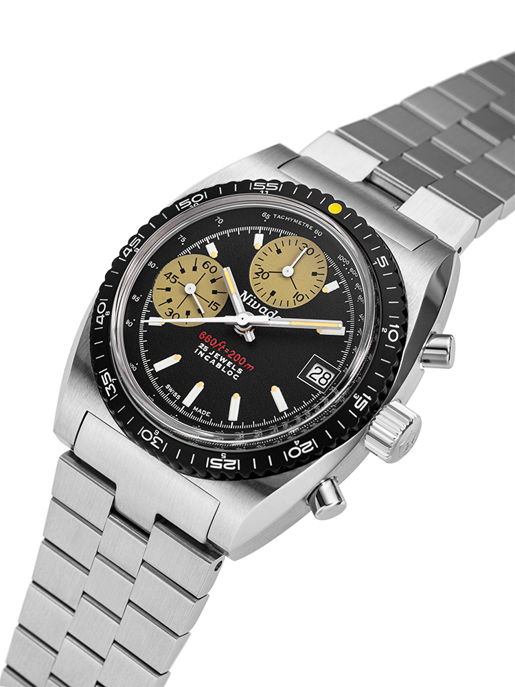 Nivada Grenchen Chronosport Yellow