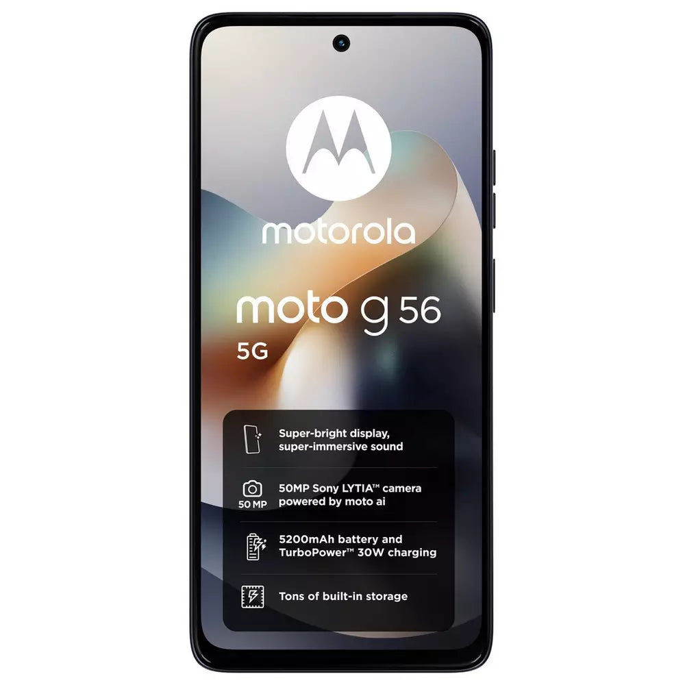 SIM Free Motorola g56 5G 256GB Mobile Phone - Black Oyster