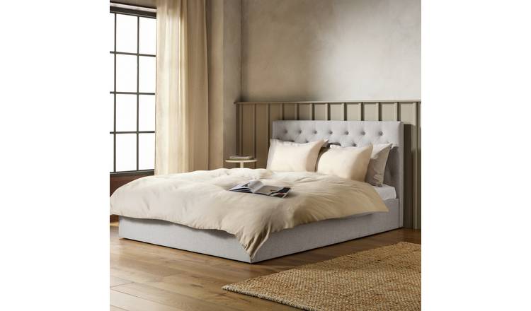 Habitat Halstead Small Double End Lift Ottoman Bed - Grey