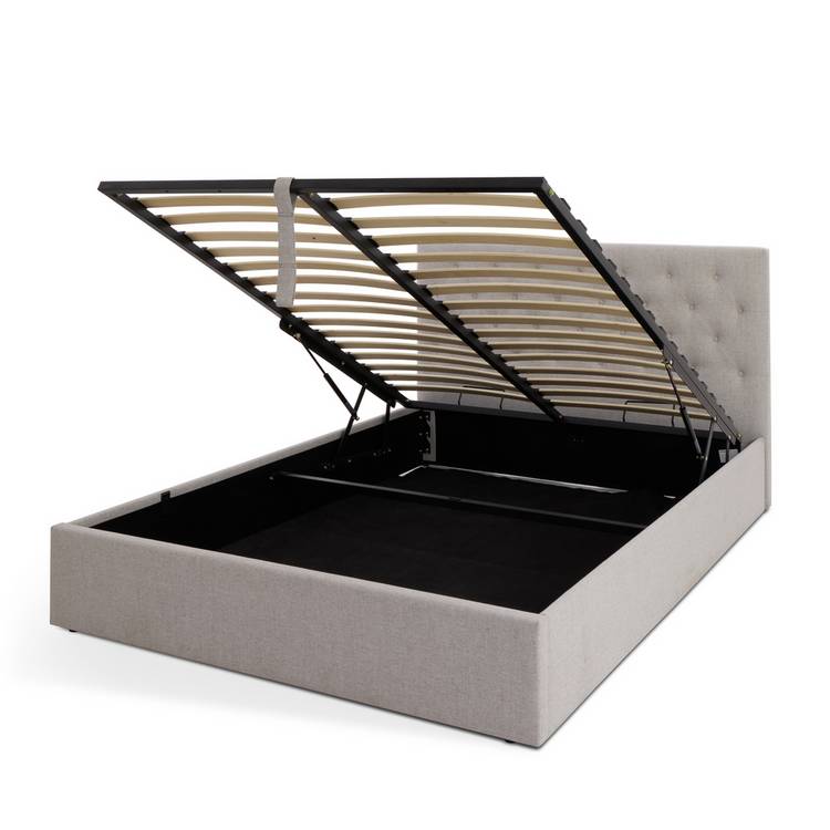 Habitat Halstead Small Double End Lift Ottoman Bed - Grey