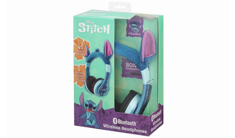 Disney Stitch 2-way Bluetooth Kids On Ear Headphone - Blue