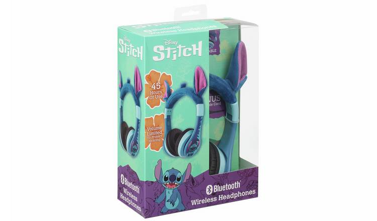 Disney Stitch 2-way Bluetooth Kids On Ear Headphone - Blue