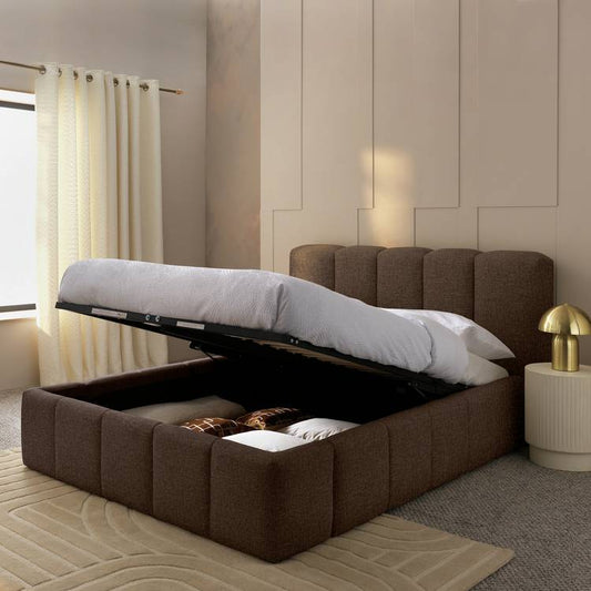 Habitat Malone Double End Lift Ottoman Bed - Brown
