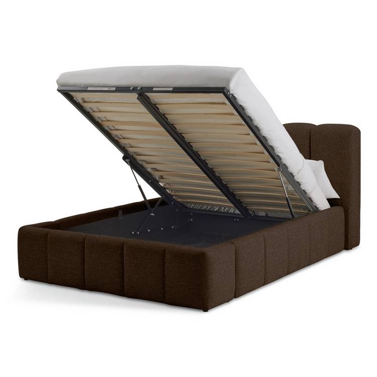 Habitat Malone Double End Lift Ottoman Bed - Brown