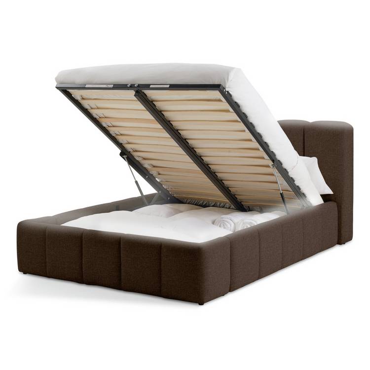 Habitat Malone Double End Lift Ottoman Bed - Brown