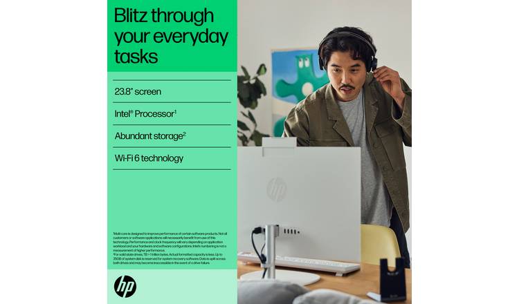 HP 24-cr0062na 24in i3 N300 8GB 512GB All-in-One PC