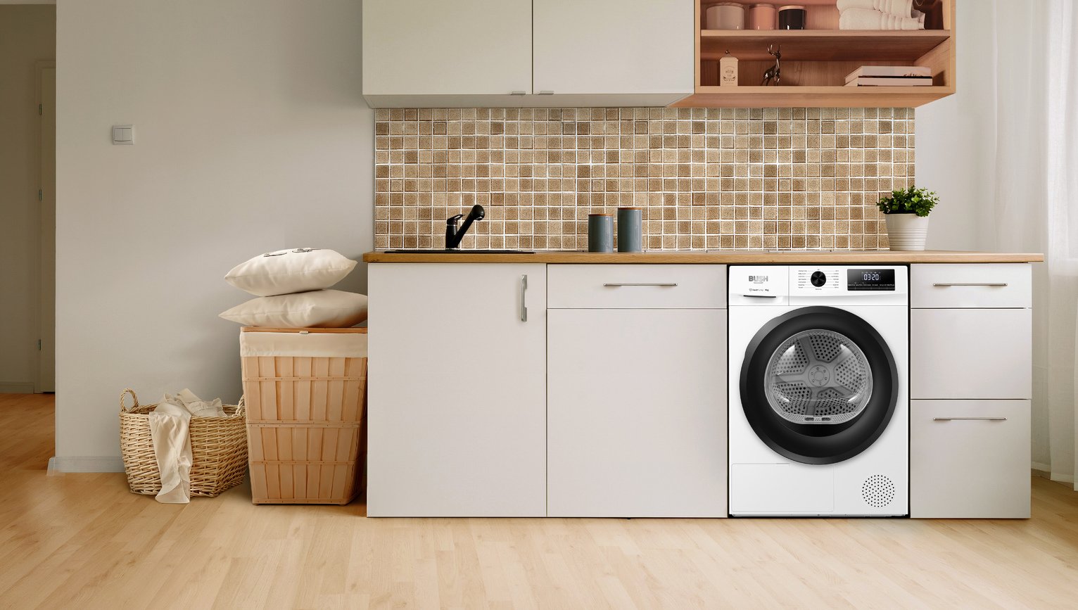 Bush TDHP9KG2025 9KG Heat Pump Tumble Dryer - White
