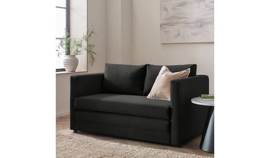 Argos Home Lucy Faux Leather Sofa Bed - Black