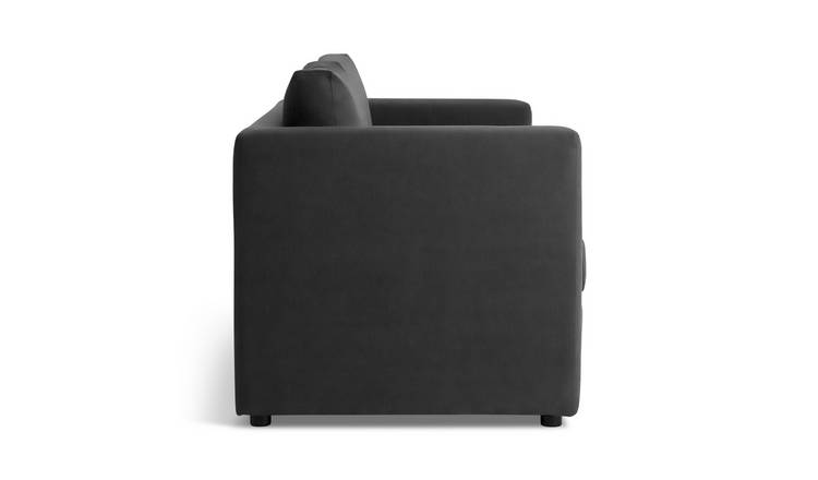 Argos Home Lucy Faux Leather Sofa Bed - Black