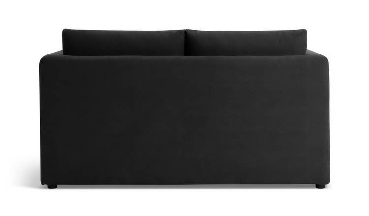 Argos Home Lucy Faux Leather Sofa Bed - Black
