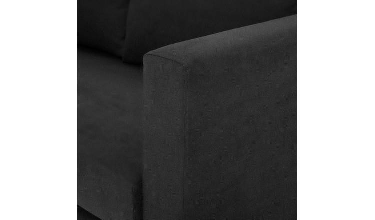 Argos Home Lucy Faux Leather Sofa Bed - Black