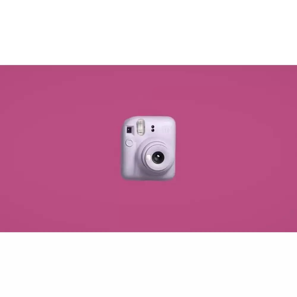 instax Mini 12 Instant Camera Bundle - Clay White