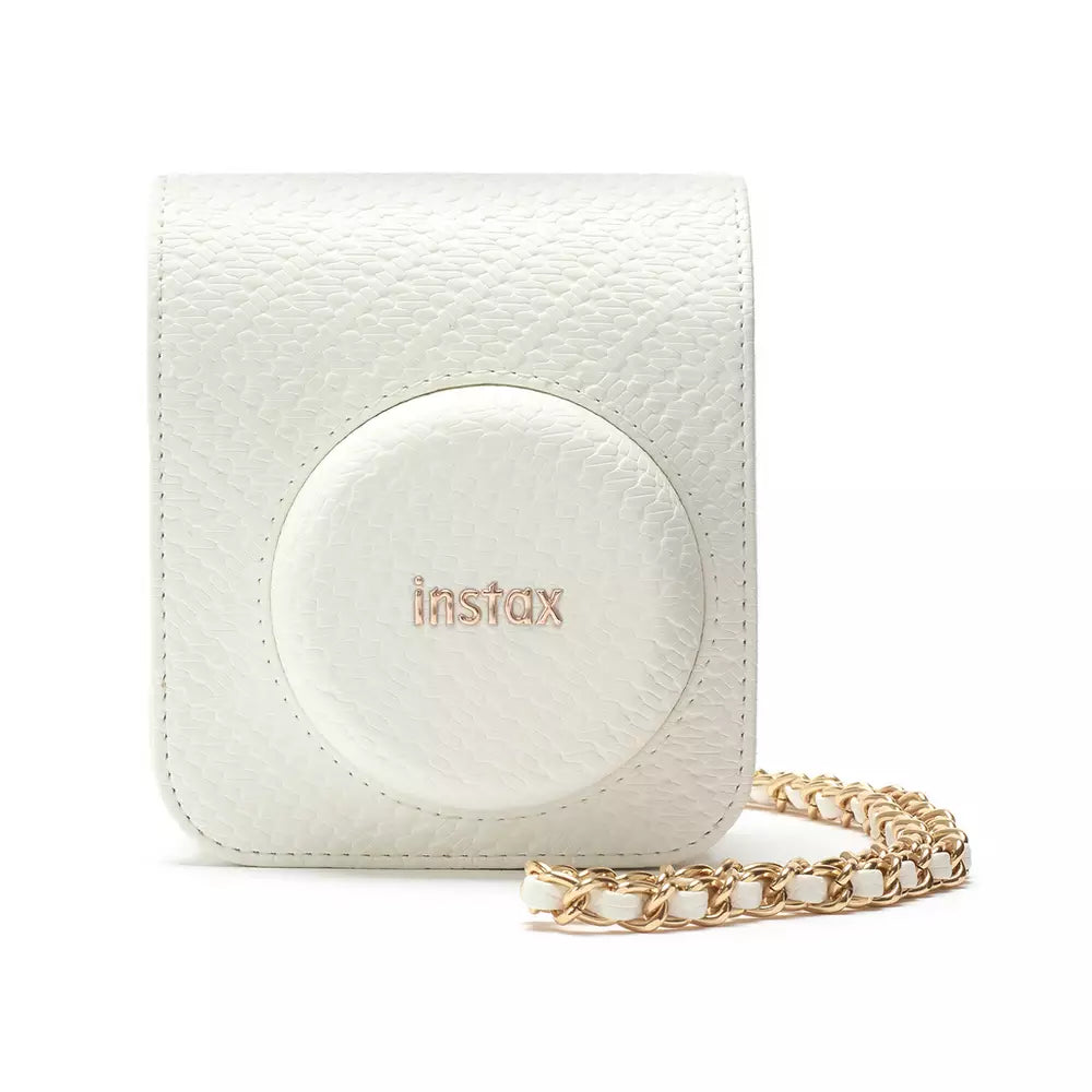 instax Mini 12 Instant Camera Bundle - Clay White