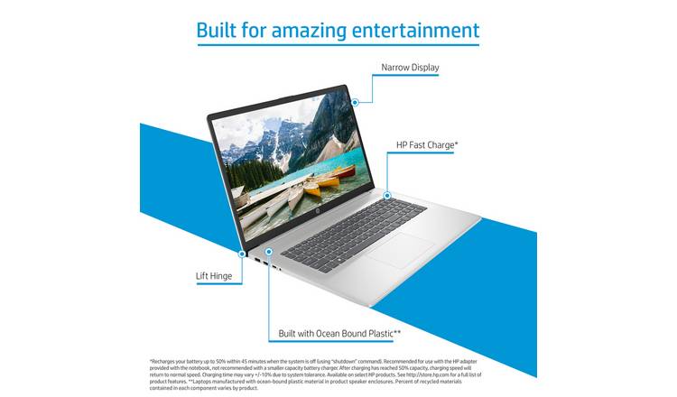 HP 17-cn3007na 17in Intel Core i3 8GB 512GB Laptop - Silver