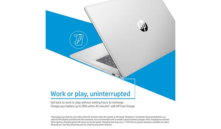 HP 17-cn3007na 17in Intel Core i3 8GB 512GB Laptop - Silver